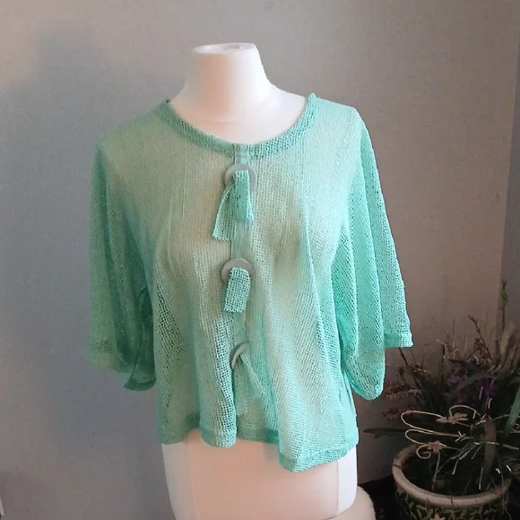 Noelle Light Green Mint Knitwear - Picture 2 of 7